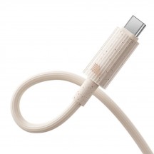 Cablu Baseus Data Cable Habitat Series  - Type-C to USB-C, Super Fast Charge, 100W, 480Mbps, 1m - Wheat Pink P10360202421-00