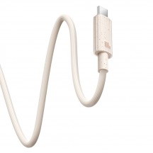 Cablu Baseus Data Cable Habitat Series  - Type-C to USB-C, Super Fast Charge, 100W, 480Mbps, 1m - Wheat Pink P10360202421-00