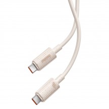 Cablu Baseus Data Cable Habitat Series  - Type-C to USB-C, Super Fast Charge, 100W, 480Mbps, 1m - Wheat Pink P10360202421-00