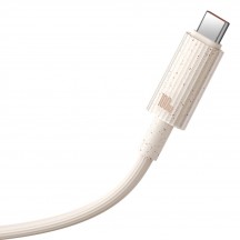 Cablu Baseus Data Cable Habitat Series  - Type-C to USB-C, Super Fast Charge, 100W, 480Mbps, 1m - Wheat Pink P10360202421-00