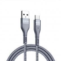 Cablu Duzzona Data Cable  - USB to Type-C Fast Charging 2.4A, 12W, 480Mbps, 1m - Grey A8