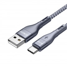 Cablu  Data Cable  - USB to Type-C Fast Charging 2.4A, 12W, 480Mbps, 1m - Grey A8