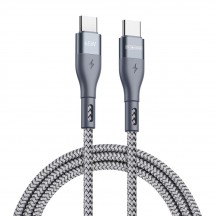 Cablu Duzzona Data Cable  - USB-C to Type-C Super Fast Charging 65W, 480Mbps, 1m - Grey A2