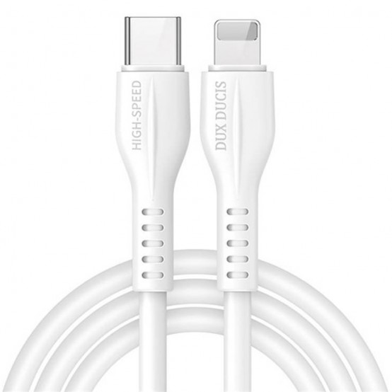 Cablu  Data Cable K-V - Type-C to Lightning, 20W, 2.2A, PD, Fast Charge, 1m - White