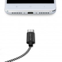 Cablu  Data Cable K-ONE - USB to Micro-USB, 3m - White Black