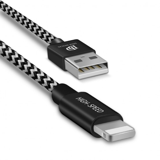 Cablu  Data Cable K-ONE - USB to Lightning, 3m - White Black