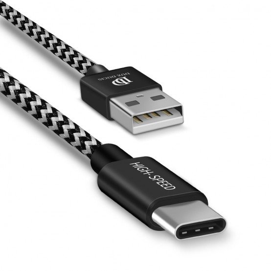 Cablu  Data Cable K-ONE - USB to Type-C, 3m - White Black