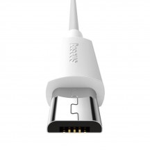 Cablu Baseus Data Cable Simple Wisdom (TZCAMZJ-02) - USB to Micro-USB, Quick Charge, 2.1A, 480Mbps, 1.5m - White 2 pack