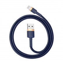 Cablu Baseus Data Cable Cafule  - USB to Lightning, Fast Charging, QC3.0, 2.4A, 1m - Blue / Gold CALKLF-BV3