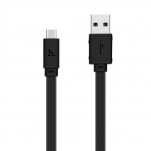 Cablu Hoco Data Cable Bamboo  - USB-A to USB Type-C, 12W, 2.4A, 1.0m - Black X5