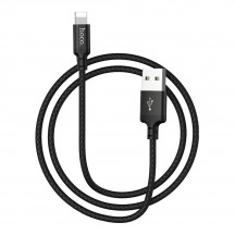 Cablu Hoco Data Cable Times Speed  - USB-A to Lightning, 10W, 2.4A, 1.0m - Black X14
