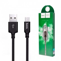 Cablu Hoco Data Cable Double  - USB-A to Micro-USB, 2.4A, 1.0m - Black X14