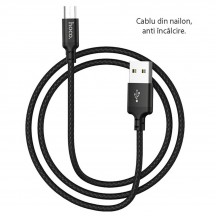Cablu Hoco Data Cable Times Speed  - USB-A to Micro-USB, 2.4A, 2.0m - Black X14