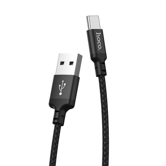 Cablu Hoco Data Cable Times Speed  - USB-A to USB Type-C, 3A, 2.0m - Black X14