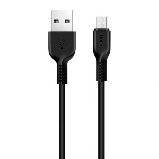 Cablu Hoco Data Cable Flash  - USB-A to Micro-USB, 10W, 2.4A, 1.0m - Black X20