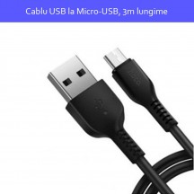 Cablu Hoco Data Cable Flash  - USB-A to Micro-USB, 10W, 2A, 3.0m - Black X20