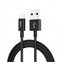 Cablu Hoco Data Cable Skilled  - USB-A to Micro-USB, 15W, 3A, 1.0m - Black X23