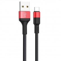 Cablu Hoco Data Cable Xpress charge  - USB-A to USB Type-C, 10W, 2A, 1.0m - Black / Red X26