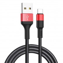 Cablu Hoco Data Cable Xpress charge  - USB-A to USB Type-C, 10W, 2A, 1.0m - Black / Red X26