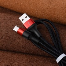 Cablu Hoco Data Cable Xpress charge  - USB-A to USB Type-C, 10W, 2A, 1.0m - Black / Red X26