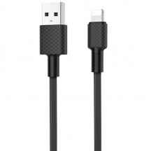 Cablu Hoco Data Cable Superior style - USB-A to Lightning, 10W, 2A, 1m - Black X29