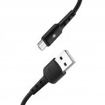 Cablu Hoco Data Cable Star  - USB-A to Micro-USB, 10W, 2A, 1.2m - Black X30