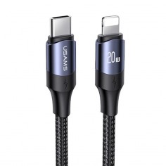 Cablu USAMS Data Cable U71  - Type-C to Lightning 20W, PD, Fast Charge, 1.2m - Black US-SJ521