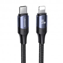 Cablu USAMS Data Cable U71  - Type-C to Lightning 20W, PD, Fast Charge, 1.2m - Black US-SJ521