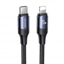 Cablu USAMS Data Cable U71  - Type-C to Lightning 20W, PD, Fast Charge, 3m - Black US-SJ523