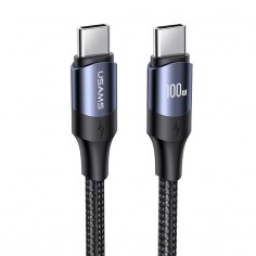 Cablu USAMS Data Cable U71  - Type-C to Type-C 100W, PD, Fast Charge, 2m - Black US-SJ525