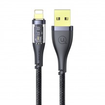 Cablu USAMS Data Cable Icy Series  - USB to Lightning, 1.2m - Black US-SJ571