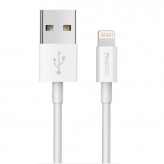 Cablu Yesido Data Cable  - USB to Lightning, 2.4A, 1.2m - White CA22