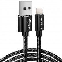 Cablu Yesido Data Cable  - USB to Type-C, 2.4A, 1.2m - Black CA57