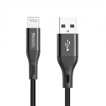 Cablu Yesido Data Cable  - USB to Lightning, 3A, 1.2m - Black CM10