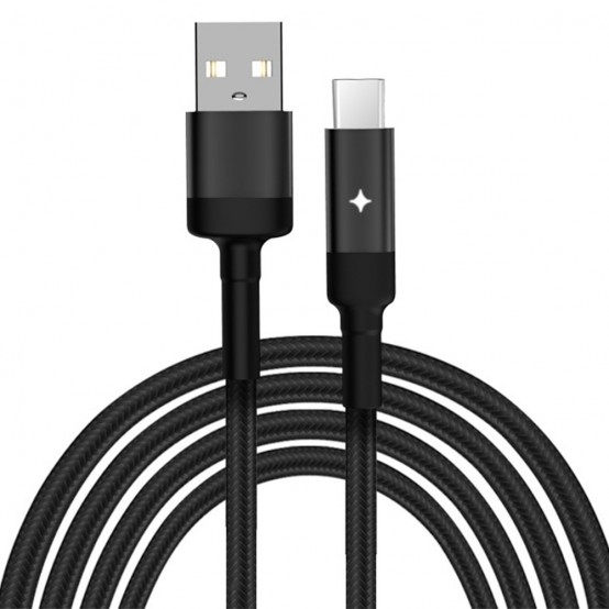 Cablu Yesido Data Cable  - USB to Type-C, 2.4A, 1.2m - Black CA28