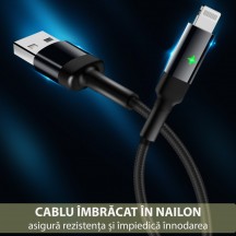 Cablu Yesido Data Cable  - USB to Type-C, 2.4A, 1.2m - Black CA28