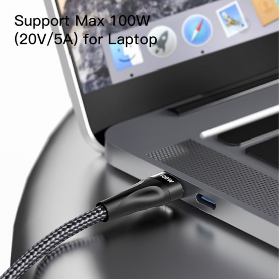Cablu Yesido Data Cable  - Type-C to Type-C, Lightning, 100W, 480Mbps, 1.4m - Black CA87
