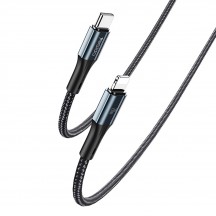 Cablu Yesido Data Cable  - USB-C to Lightning, 3A, 20W, 480Mbps, 1.2m - Black CA95