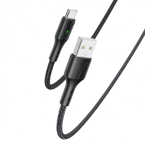 Cablu Yesido Data Cable  - USB to Type-C, 2.4A, 480Mbps, 1.2m - Black CA97