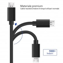 Cablu Samsung Data Cable  - USB to Micro-USB, 1m - White (Bulk Packing) ECB-DU4AWE