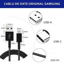 Cablu Samsung Data Cable  - USB to Type-C, 1.2m - Black (Bulk Packing) EP-DG950CBE