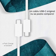 Cablu Samsung Data Cable  - Type-C to Type-C, 25W, 3A, 1m - Black (Bulk Packing) EP-DN980BBE