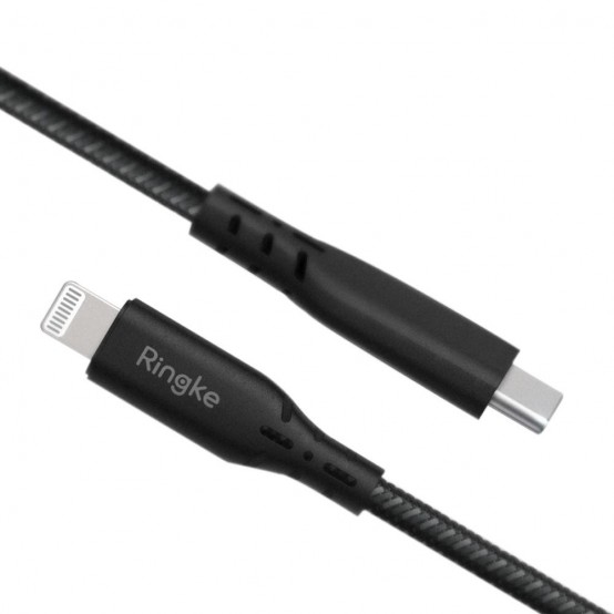 Cablu  Data Cable Premium MFI - Type-C to Lightning, for iPhone, Fast Charger, 1.2m - Black