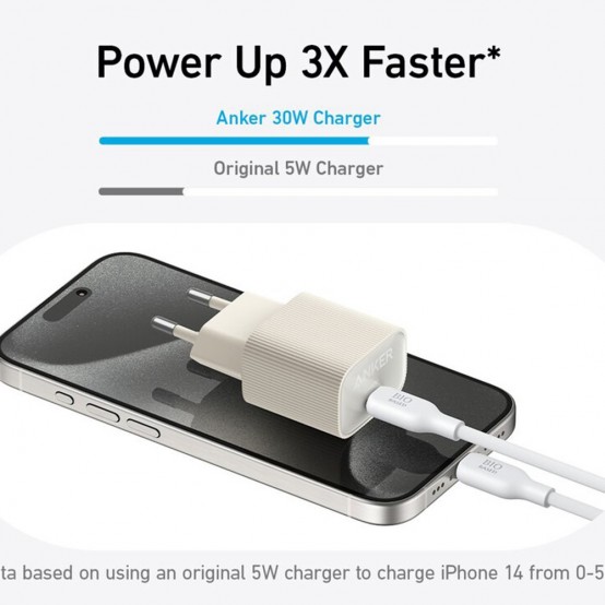 Alimentator  Wall Charger Nano 4  - Type-C, 30W, PowerIQ 3.0 - White A2337G21