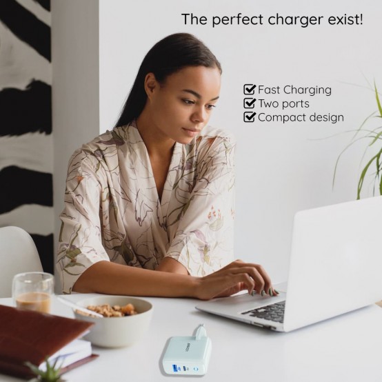Alimentator  Wall Charger  - USB-C, USB, Fast Charging, 33W - Gray A2626LD1