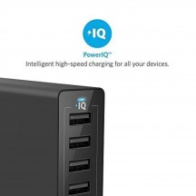 Alimentator  Wall Charger  - 6 x USB, 60W, PowerIQ - Black A2123313