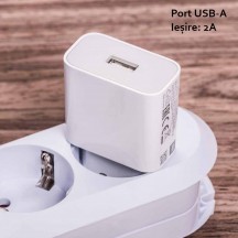 Alimentator  Wall Charger  - USB Fast Charging, 2A - White (Bulk Packing) MDY-09-EW