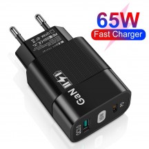Alimentator  Wall Charger  - GaN, USB, Type-C, Fast Charge, 65W - Black (BULK Packing) CHPD131