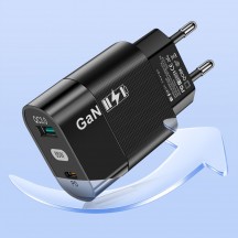 Alimentator  Wall Charger  - GaN, USB, Type-C, Fast Charge, 65W - Black (BULK Packing) CHPD131