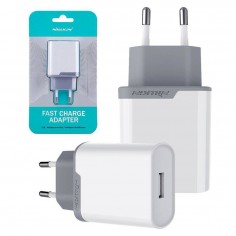 Alimentator  Wall Charger - Fast Charge, USB, with Quick Charge 3.0, 18W - White
